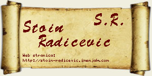Stoin Radičević vizit kartica